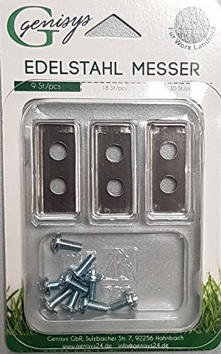Genisys 9 Ersatz-Messer -Klingen für die Landroid® Mähroboter von Worx TOP Qualität