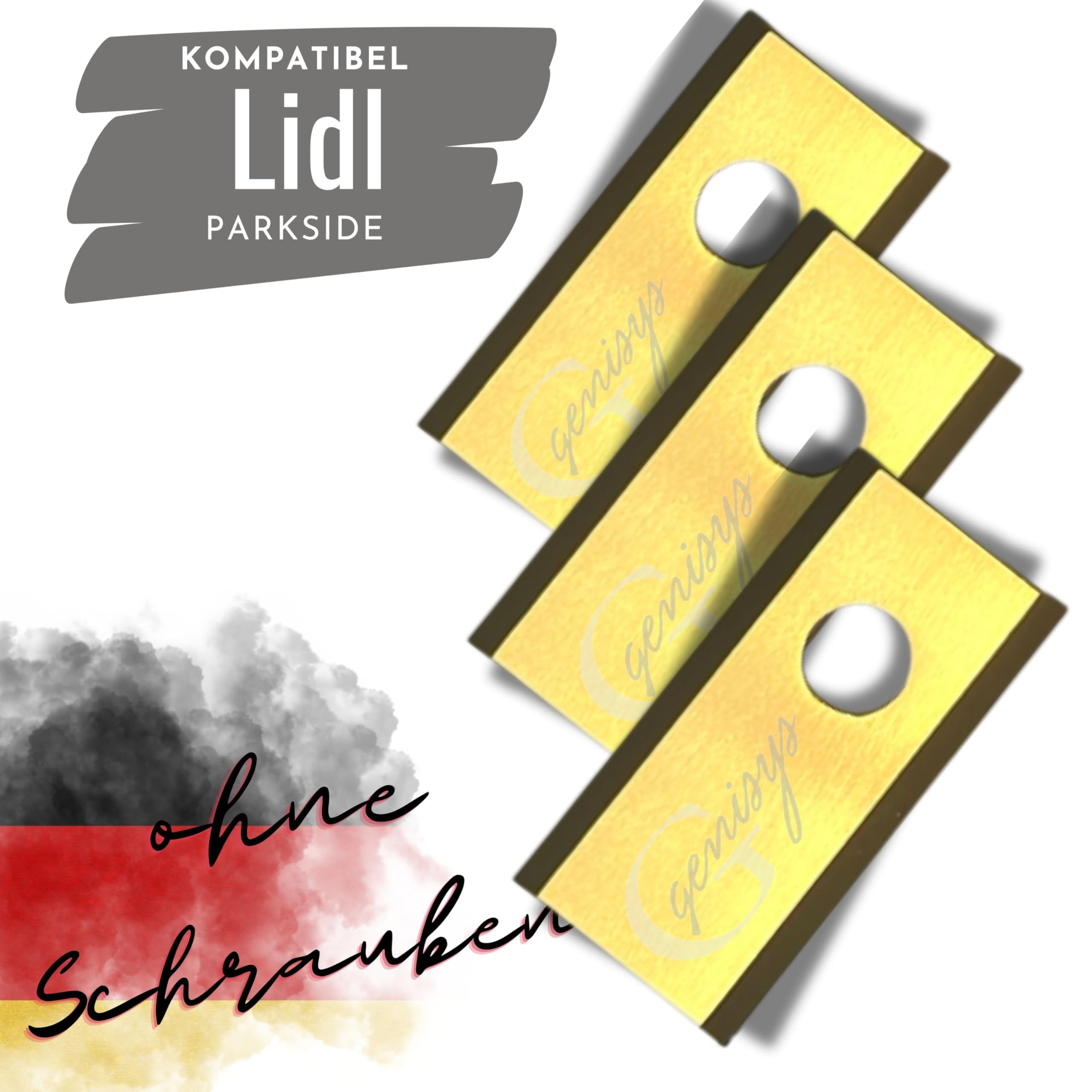 Genisys 9X Titan Ersatz Messer Klingen kompatibel für Lidl Parkside® ohne Schrauben