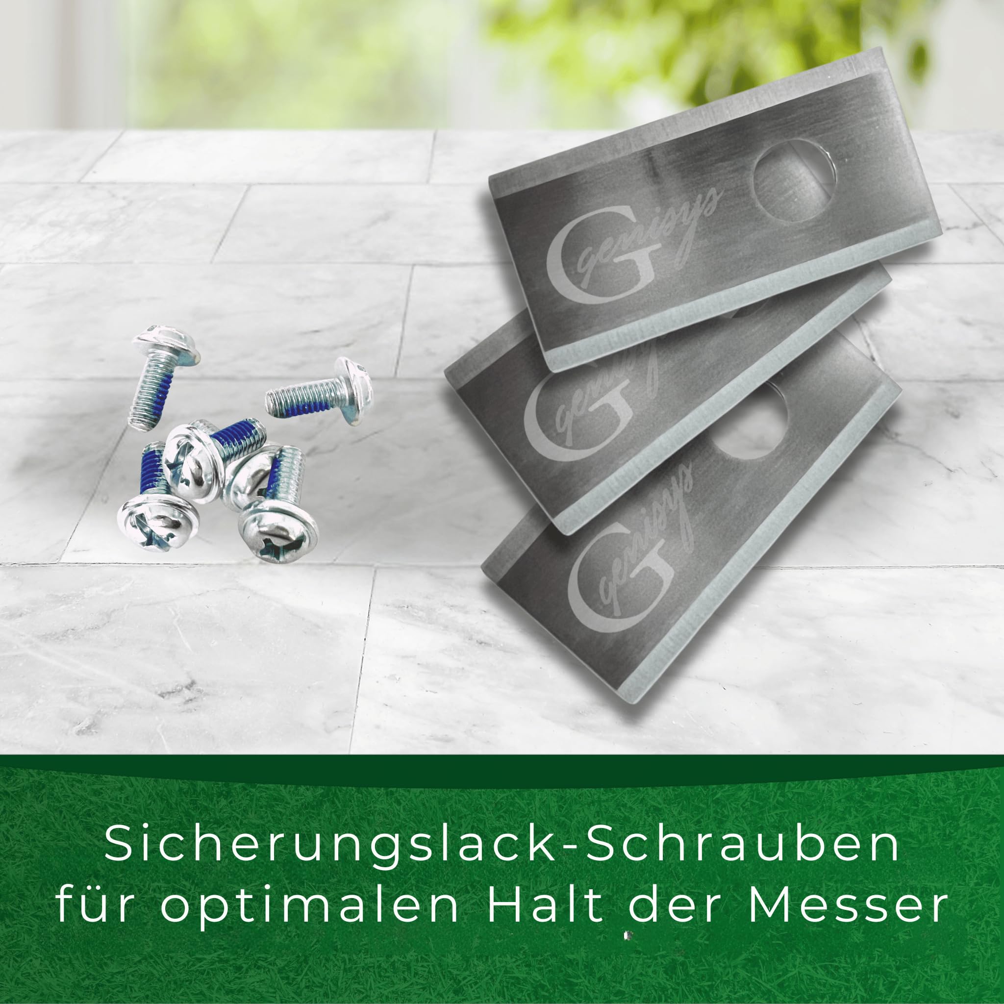 Genisys Edelstahl Ersatz Messer Klingen kompatibel mit Scheppach RoboCut und Practixx PX-RRM Mähroboter