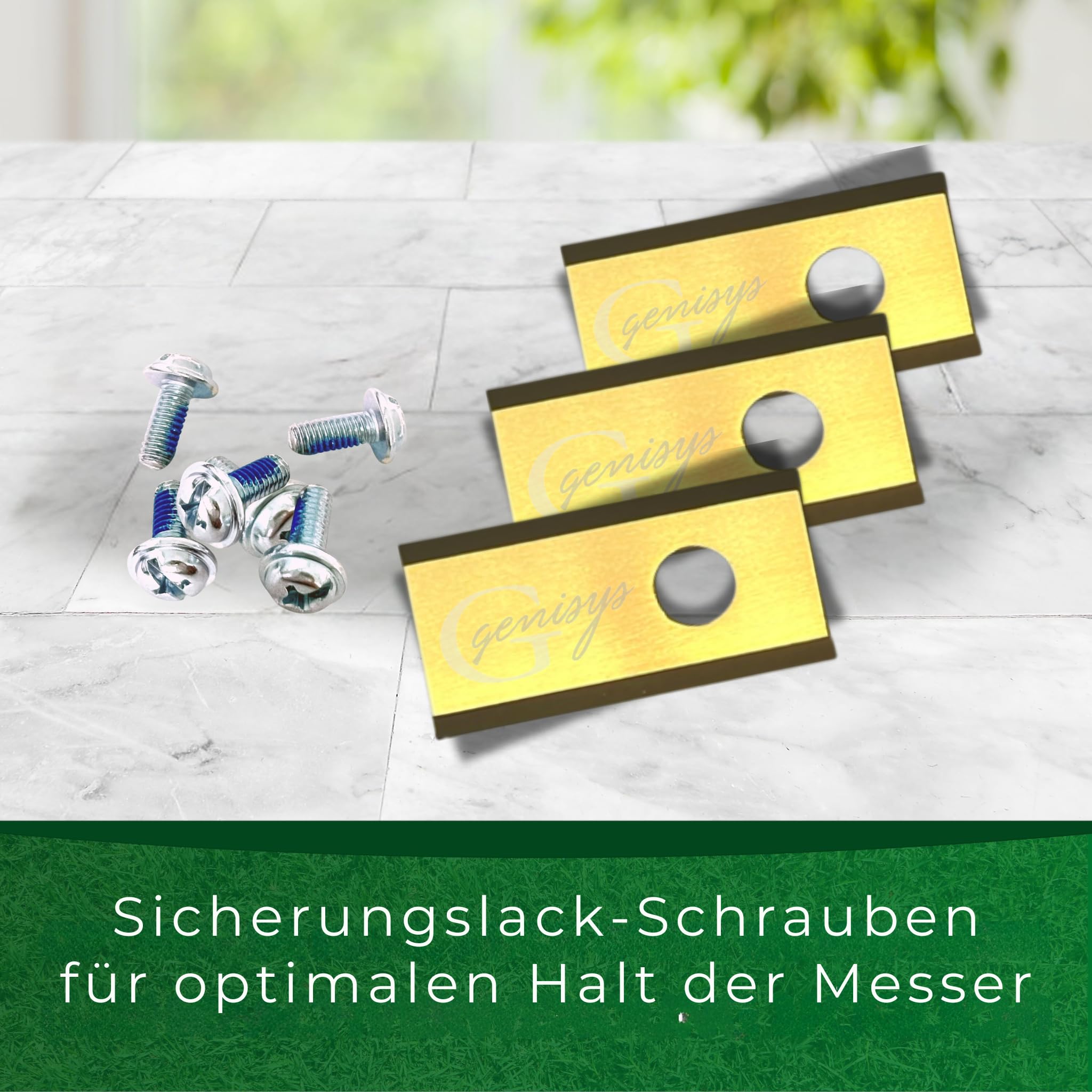 Genisys Titan Ersatz Messer Klingen kompatibel mit Scheppach RoboCut und Practixx PX-RRM Mähroboter -