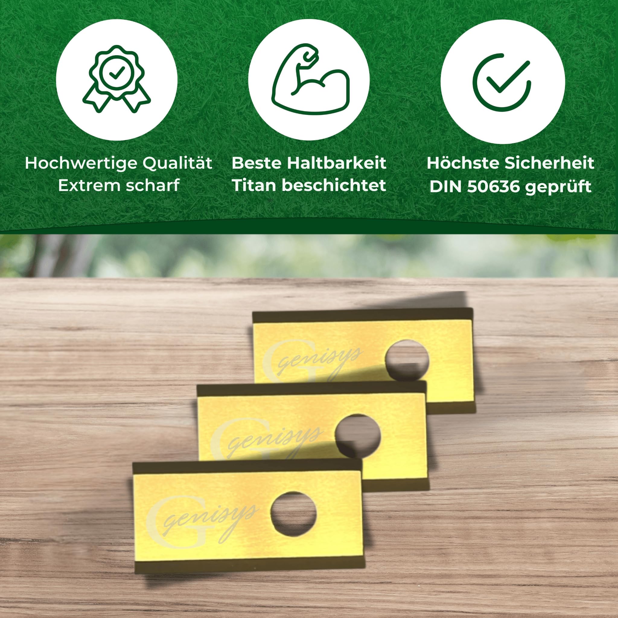Genisys 9X Titan Ersatz Messer Klingen kompatibel für Lidl Parkside® ohne Schrauben